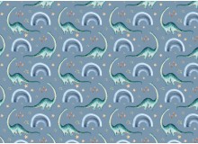 Jersey - Dinos Regenbogen rauchblau